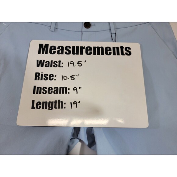 TAILORED ATHLETE Men's 38 Chino Short Light Blue‎ Khaki 9" Shorts NWT - Picture 10 of 13